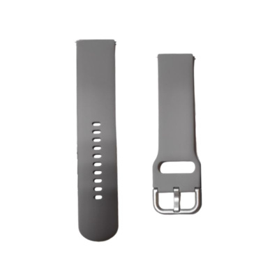 Браслет силиконовый без кнопки 20мм для часов Amazfit GTR 42mm, GTS, Bip, Haylou LS02 (grey)